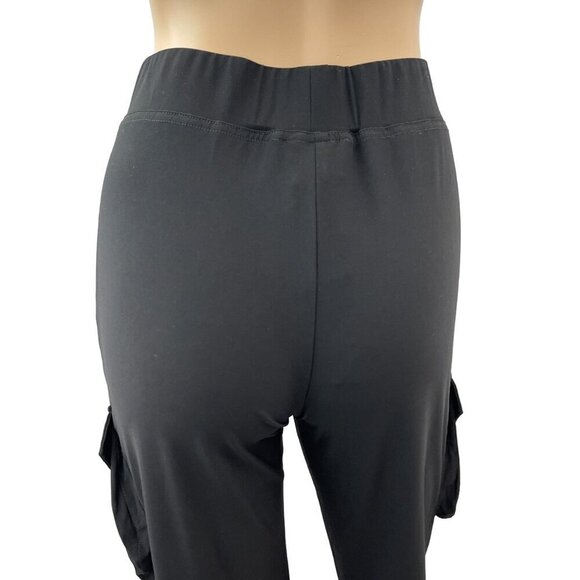 Joseph Ribkoff Black Cargo Pull-On Stretch Jogger Pants Women Size 8 - Picture 5 of 11